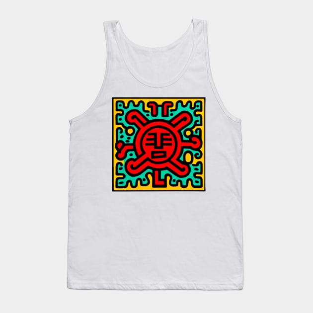 Funny Keith Haring, Bitcoin Tank Top by Art ucef